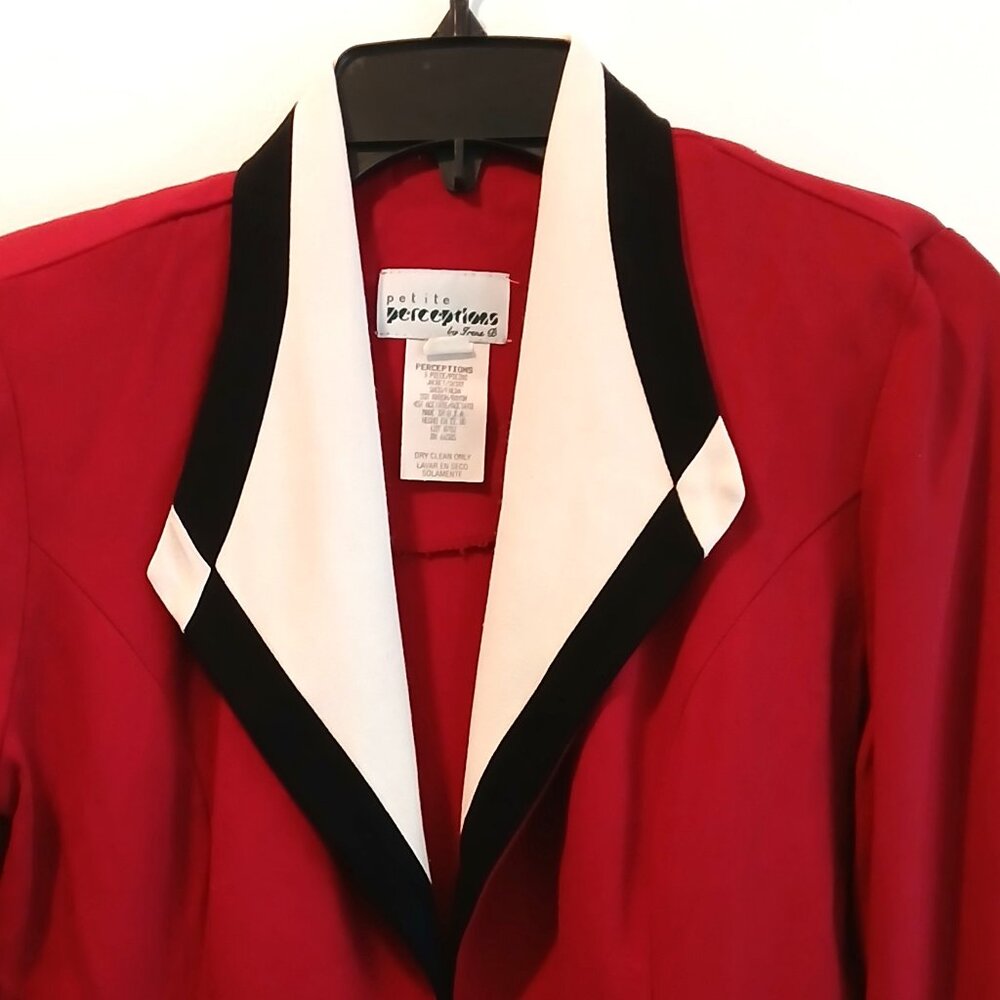 Petite Perceptions by Irene Red Blazer